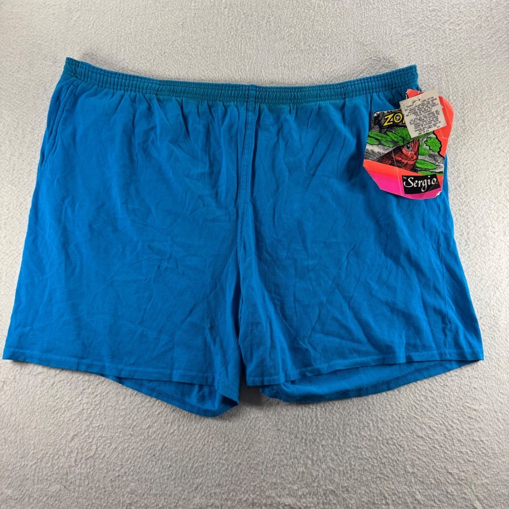 Sergio Valente Rio Zone Shorts Mens 3X Blue NWT Vintage 90s Made in USA Cotton